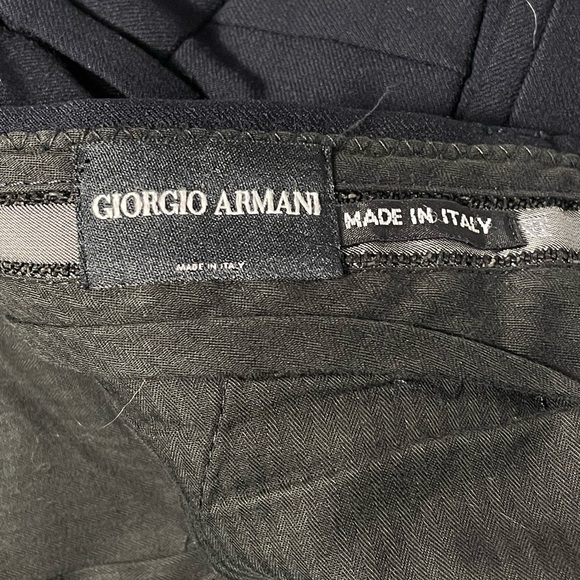 GIORGIO ARMANI Black Wool / Cashmere Trousers - Picture 9 of 12
